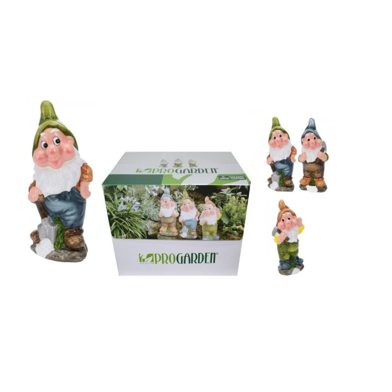 Patuljak vrtni 12x9x30 cm keramički 3 različita u paketu
